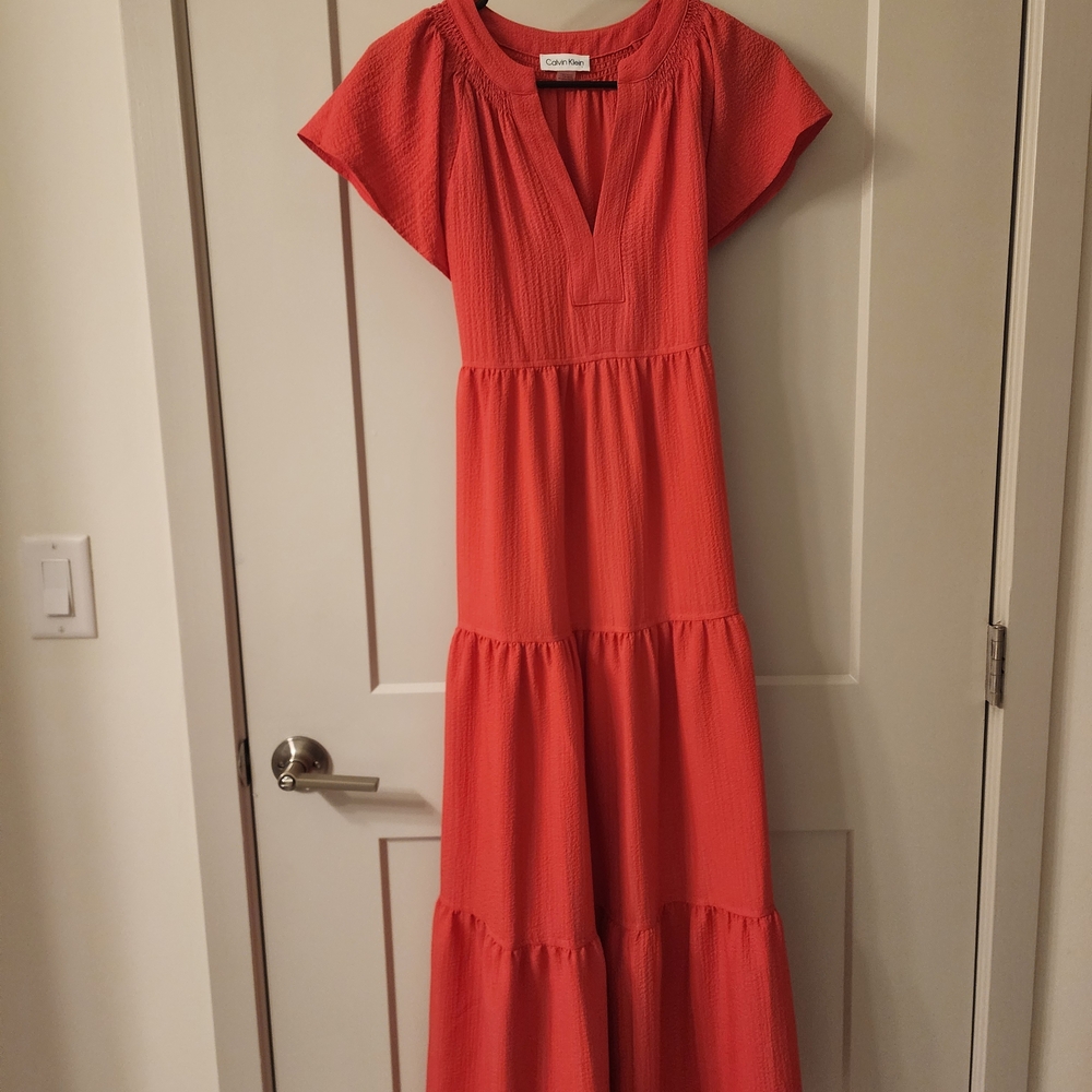 Calvin Klein Women's Red Maxi Dress